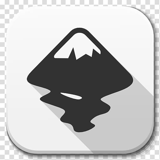 Triangle symbol black and white font, Apps Inkscape
