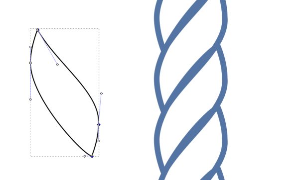Use inkscape to draw vector rope in any shape