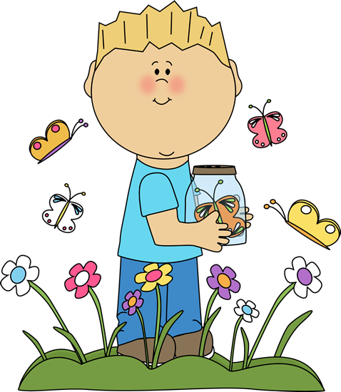clipart kid spring