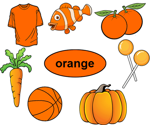 Color orange worksheets.
