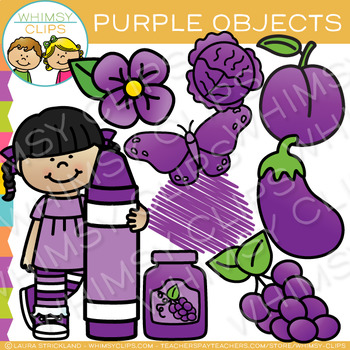 Purple Color Objects Clip Art