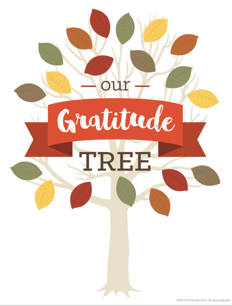 FREE Family Gratitude Tree Printable and Activity