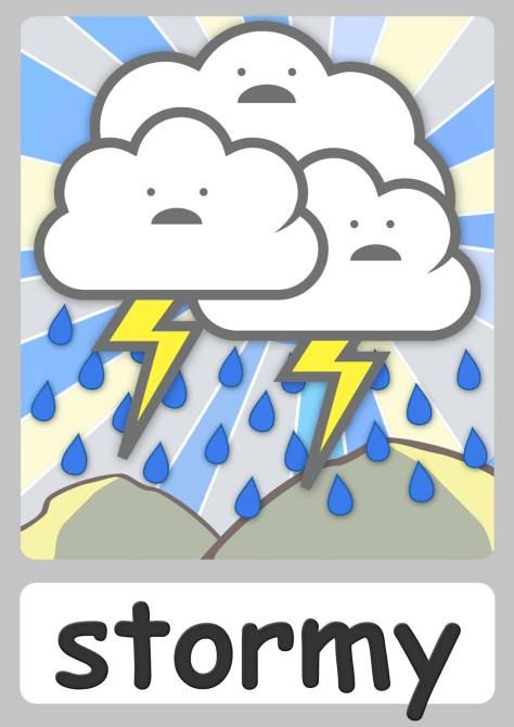 FREE weather Flashcards For Kindergarten