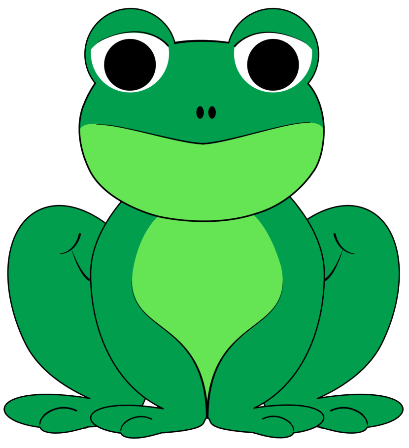 Cute frog clipart.