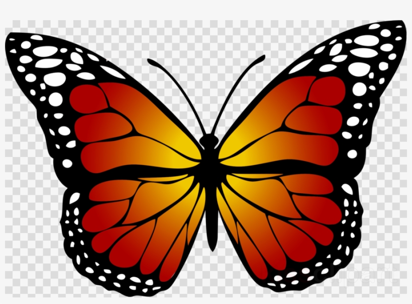 Yellow butterfly clipart.