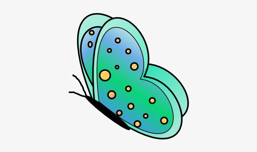 Green butterfly clip.