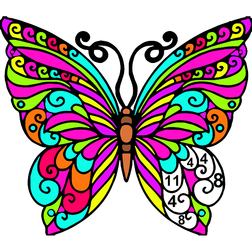 Butterfly paint number.