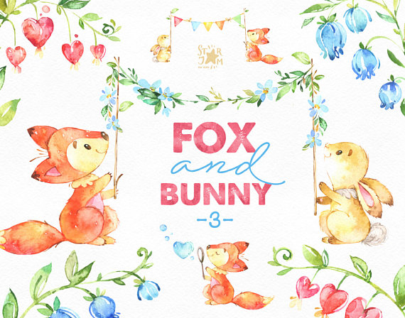 Fox and bunny.