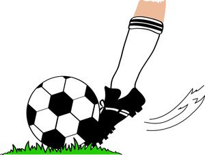 Soccer ball soccer clipart image football player kicking a