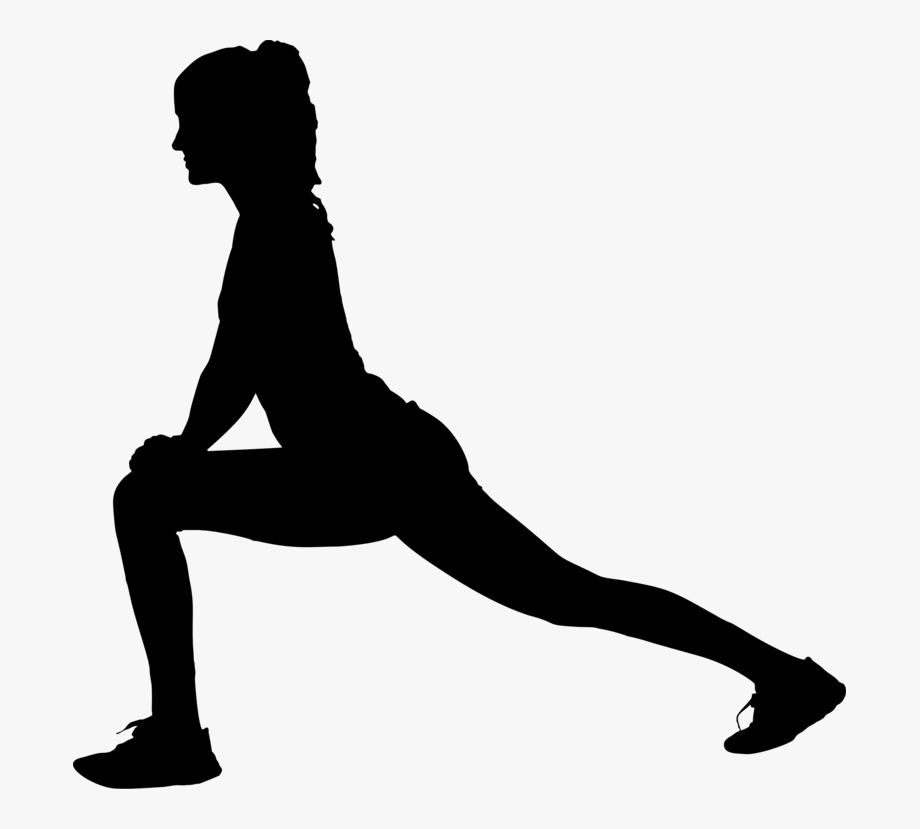 Silhouette Exercise Human Leg Stretching Woman
