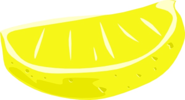 Lemon wedge clip.