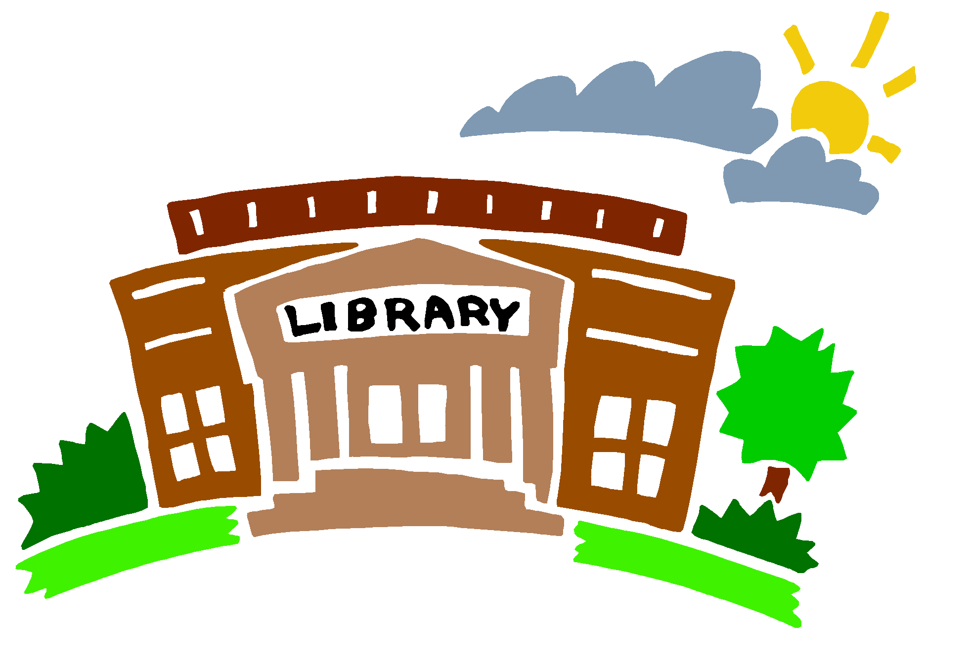 Library clipart public library, Library public library