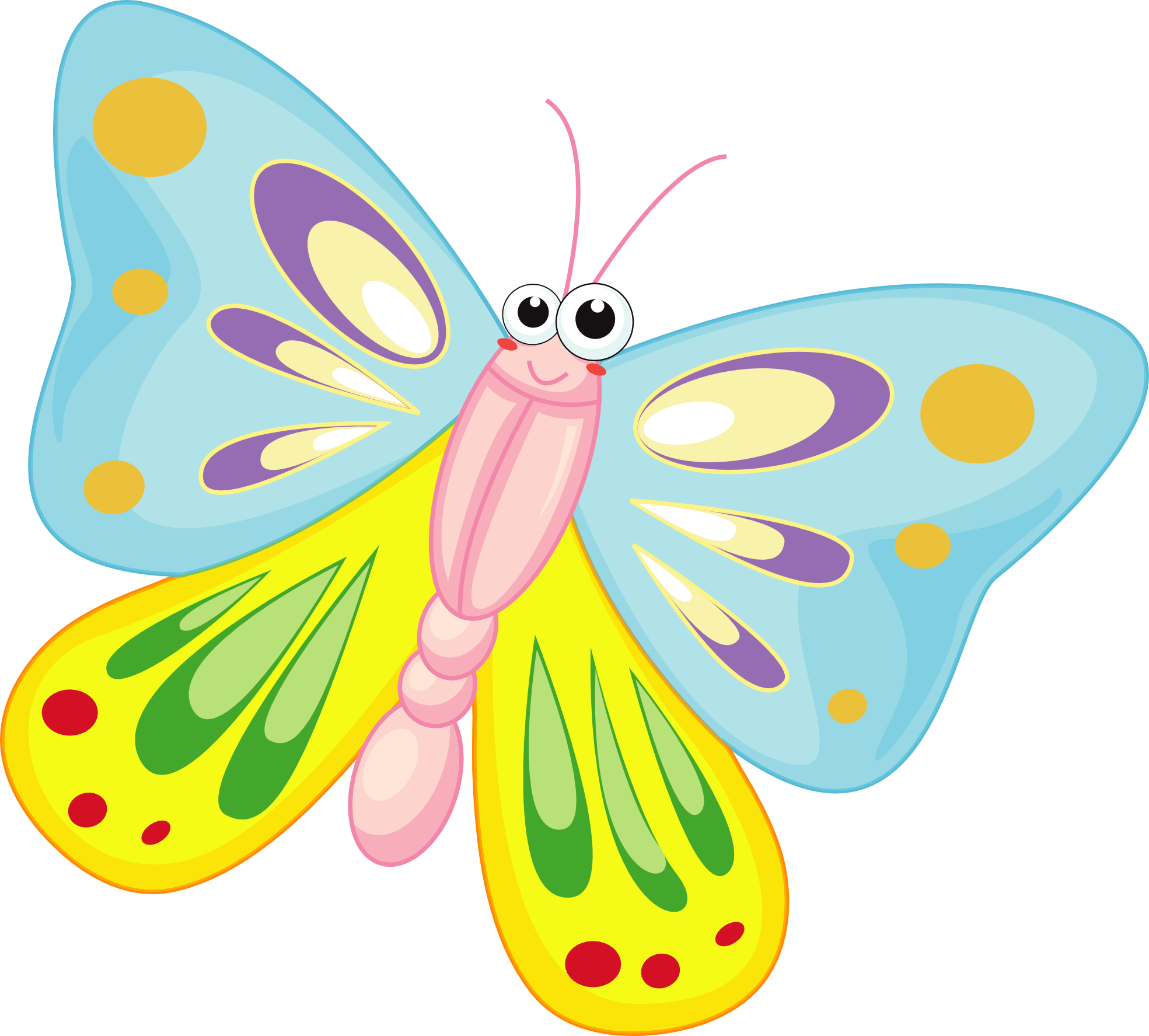 Cartoon butterfly clipart.