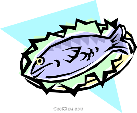 Cena de pescado libres de derechos ilustraciones de vectores