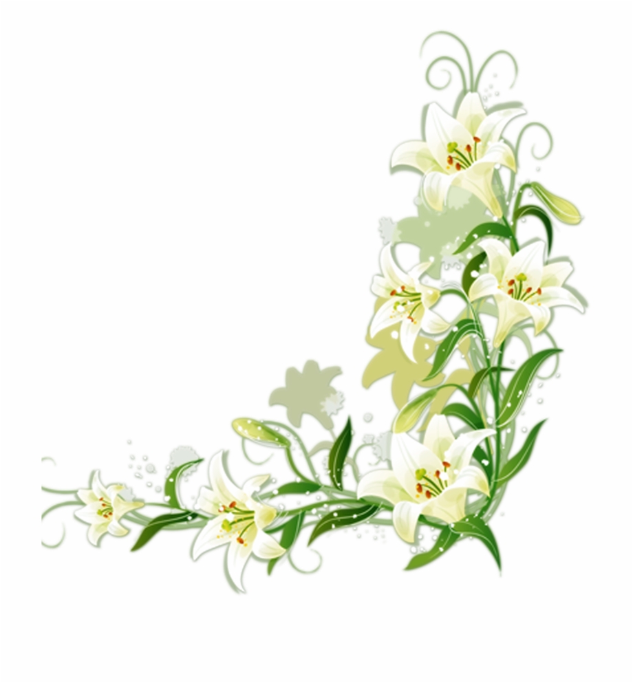 Easter lily border.