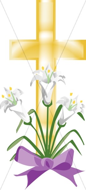 Easter lily cross.