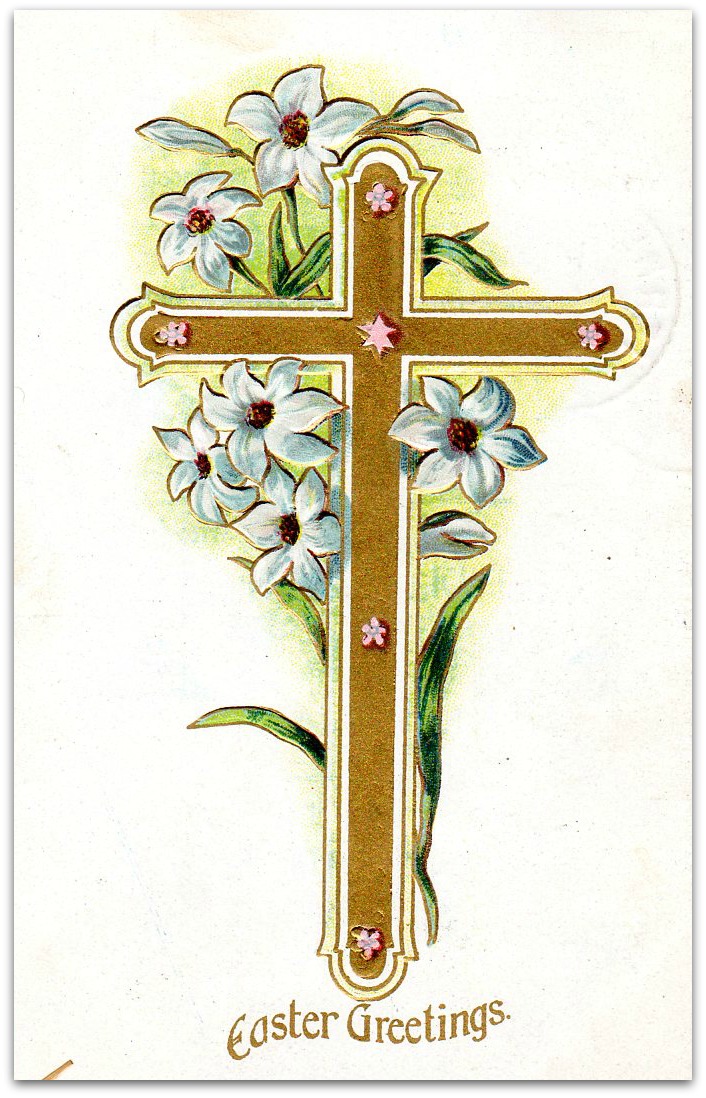 clipart lilies cross