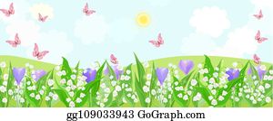 clipart lilies field