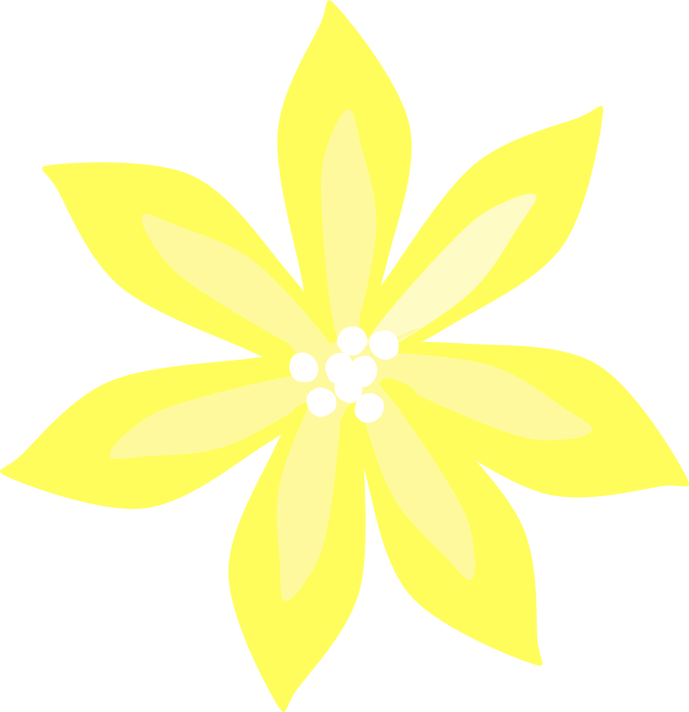 Yellow lily clipart.