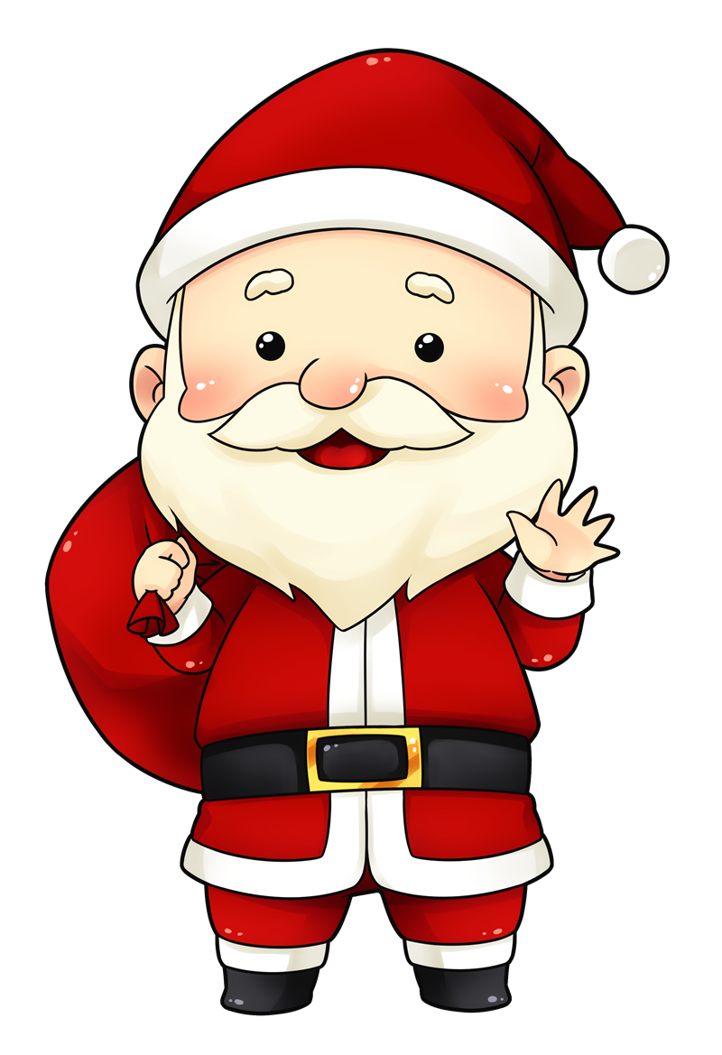 You can use this cute and adorable Santa clip art on