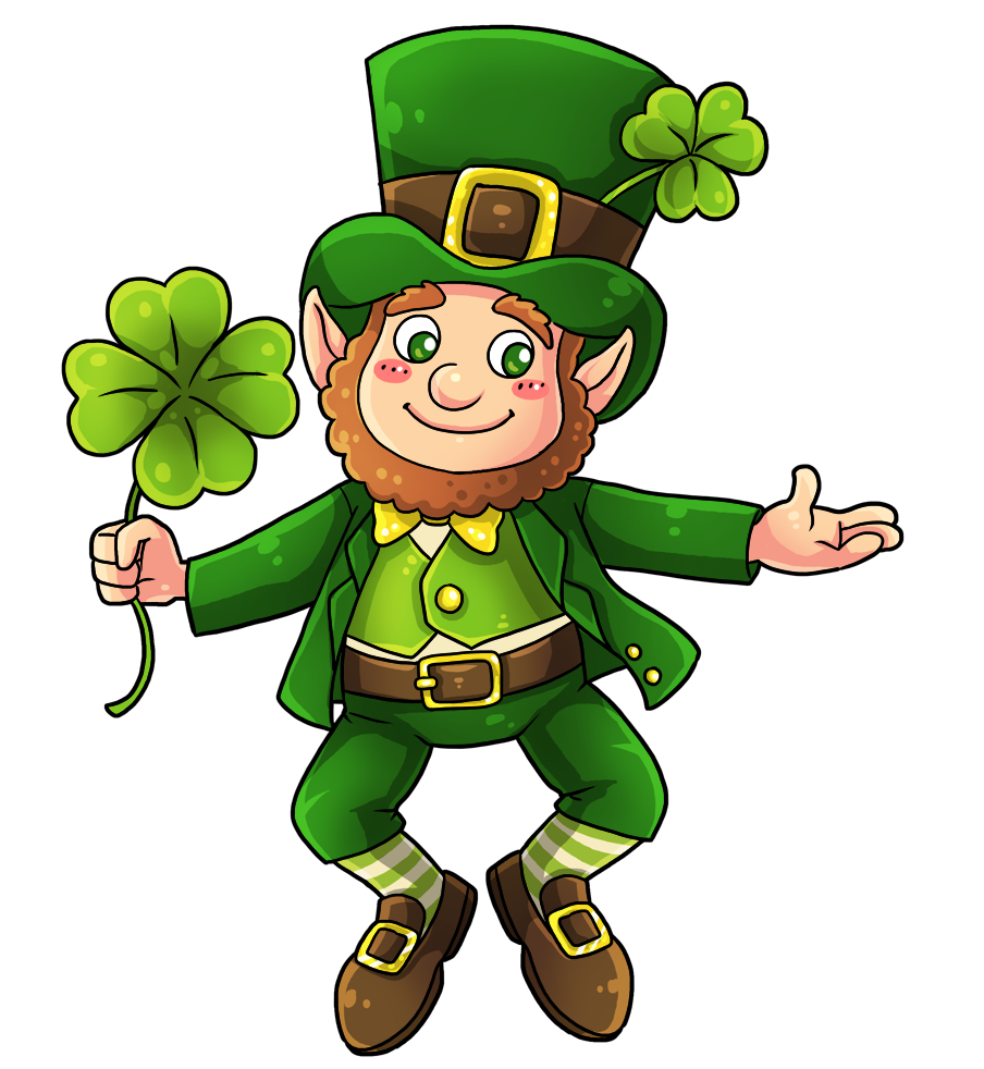 This cute and adorable leprechaun clip art is great for use