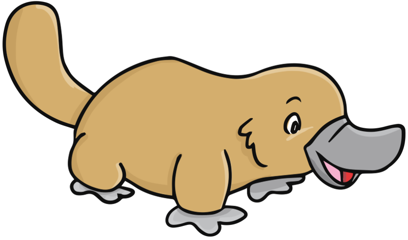 This cute platypus clip art can be used for personal or