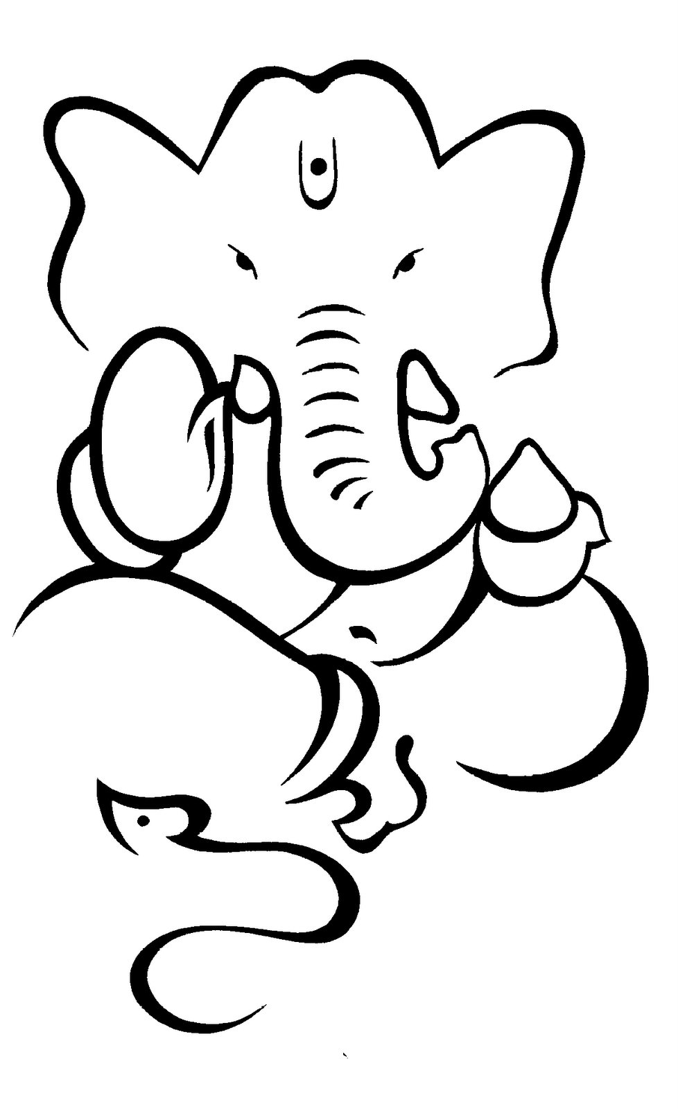 Elephant face Hindu god ganesh outline , Vinyl stickers
