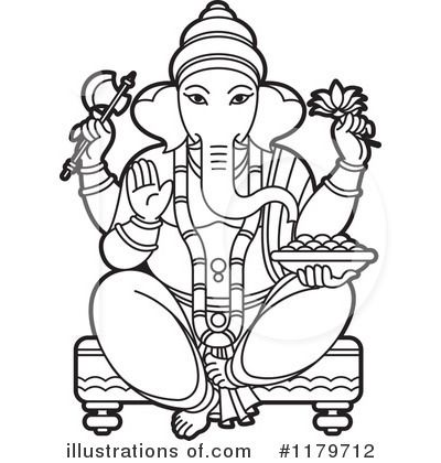 Simple Picture Of Lord Ganesha The Outline ganesha clipart