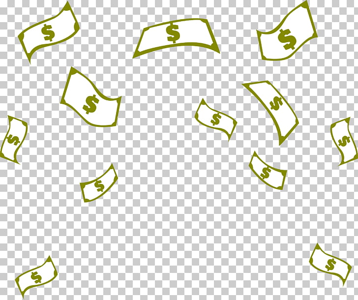 Money, money rain , banknotes illustration PNG clipart