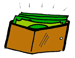 Wallet With Money Clipart