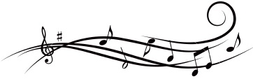 clipart music note banner