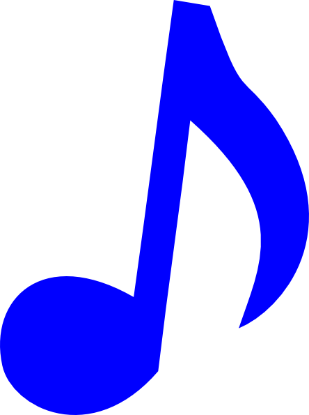 Blue music note.