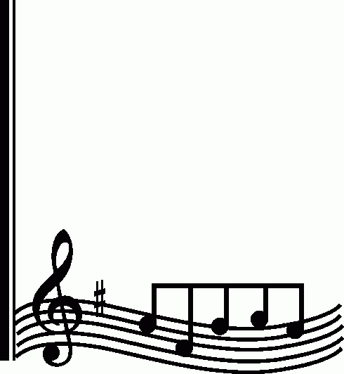 Music note border.