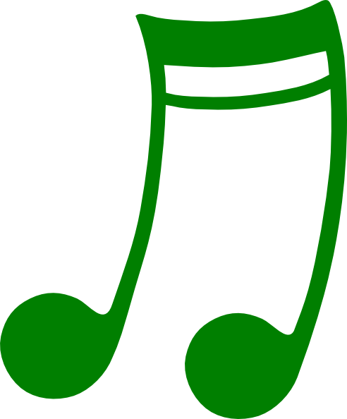 Green music note.