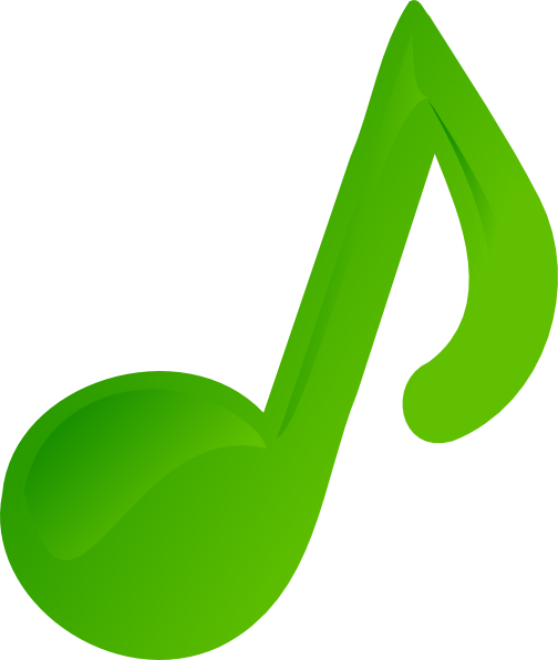 Green music note.