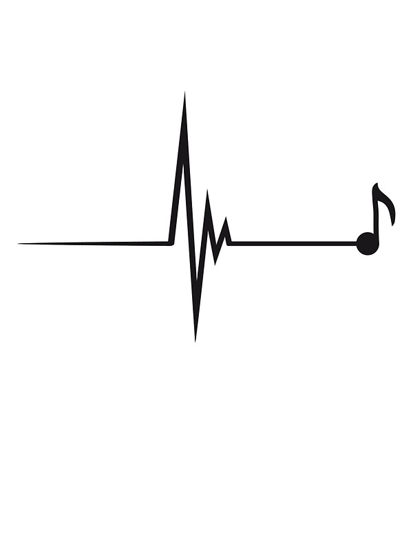 Heartbeat music note.
