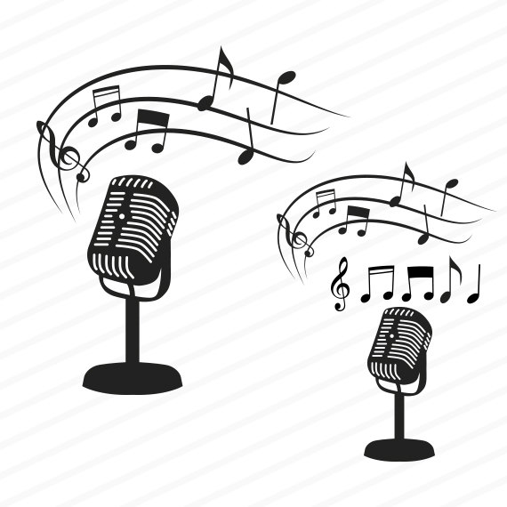Microphone clipart music.