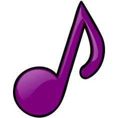 music notes clipart purple