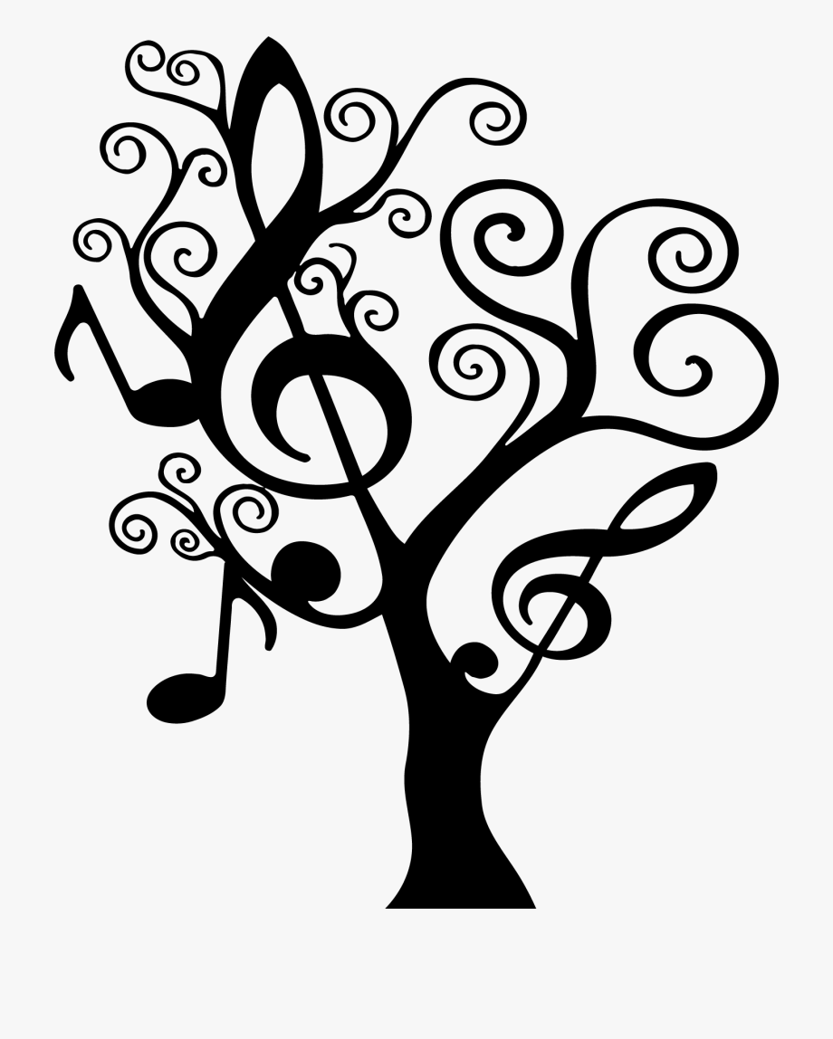 clipart music note tree
