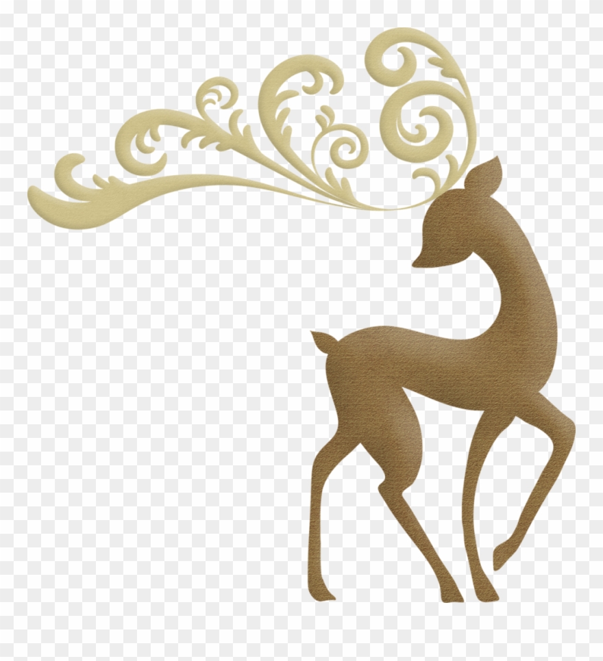 Christmas Elegant Reindeer Clip Art