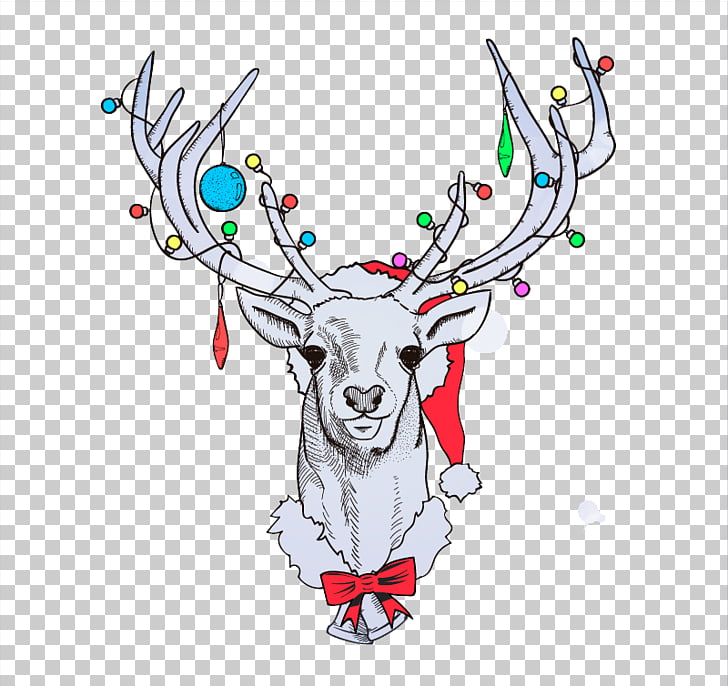 Reindeer Santa Claus Christmas, Elegant Christmas reindeer