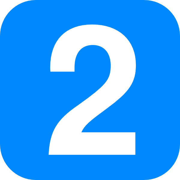 Blue Number Two Clip Art at Clker