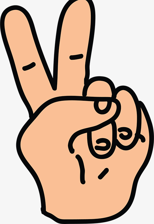 Two fingers clipart