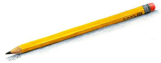 clipart number 2 pencil
