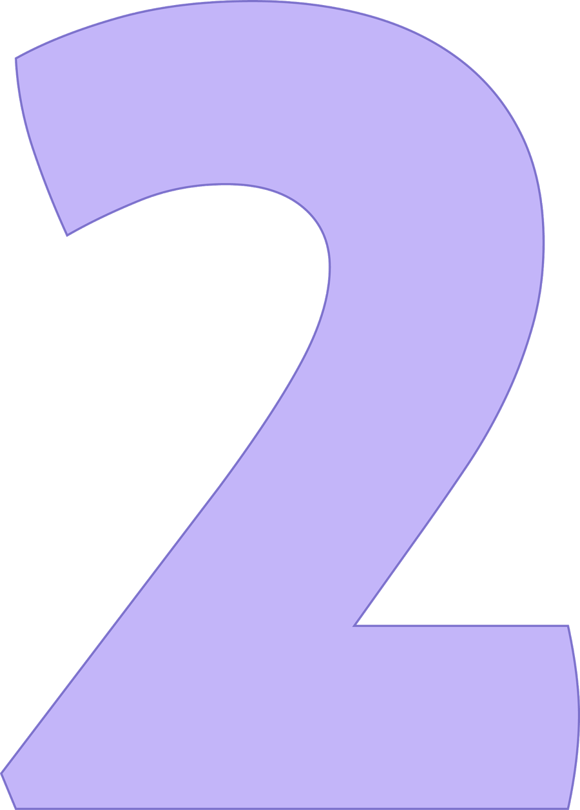 Clipart purple number.