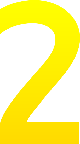 Yellow Number Two Clipart