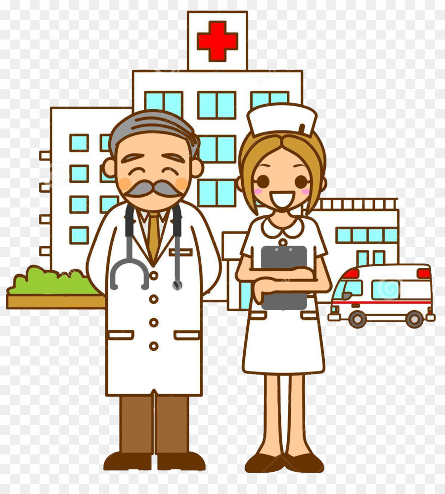 Hospital and nurse.