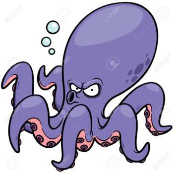 clipart octopus angry