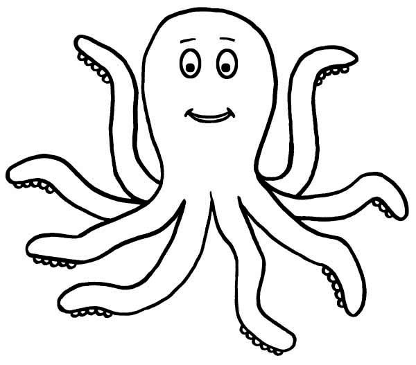 clipart octopus coloring