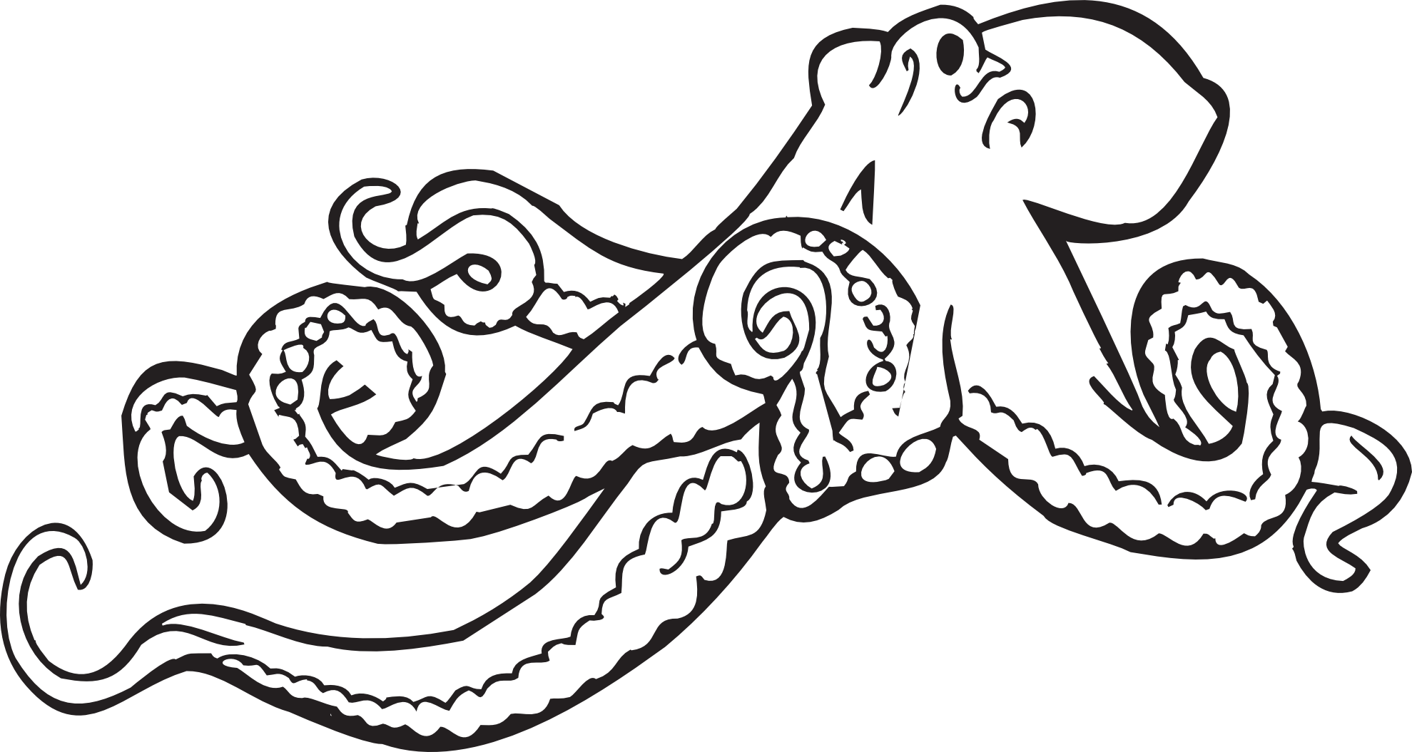 Octopus coloring page.